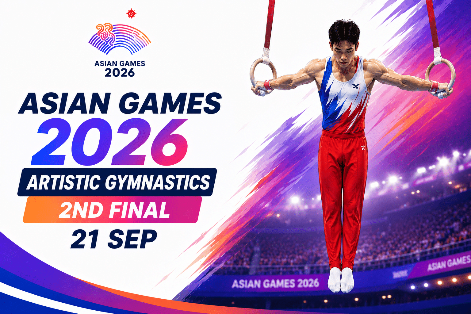 Asian Games 2026 Artistic Gymnastics 2nd Final on 21 September.