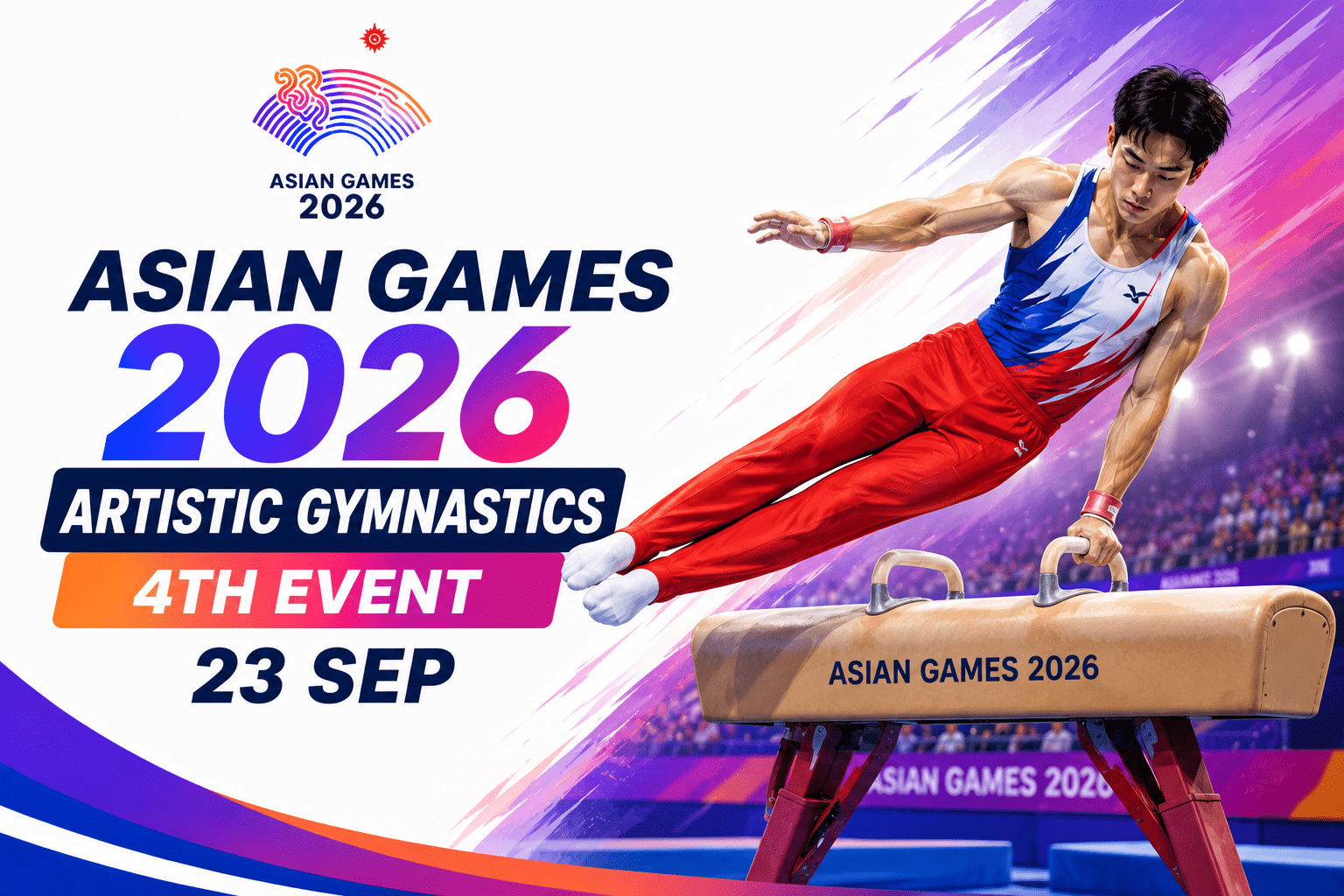 Asian Games 2026 Artistic Gymnastics 4th Event on 23 September.