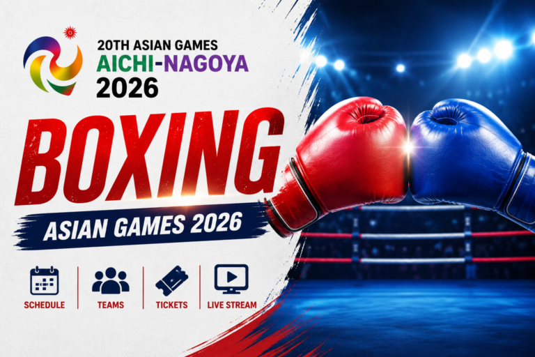 Asian Games Boxing 2026 schedule, teams, tickets and live stream featured image.