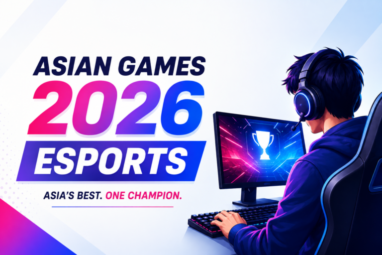 Asian Games 2026 Esports featured image with a gamer and esports title