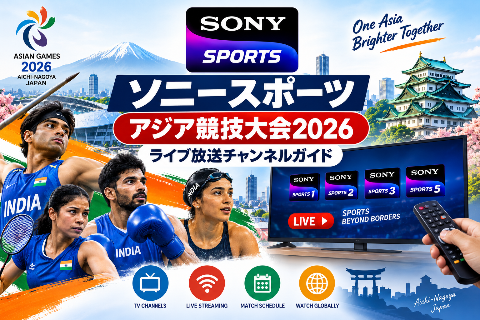 ソニースポーツ アジア競技大会2026 ライブ放送チャンネルガイド